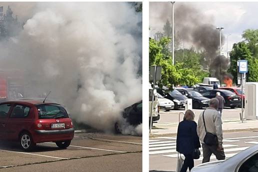 Izgorio automobil na Savici: 'Samo je odjednom planulo iz njega, šikljao je gusti dim'