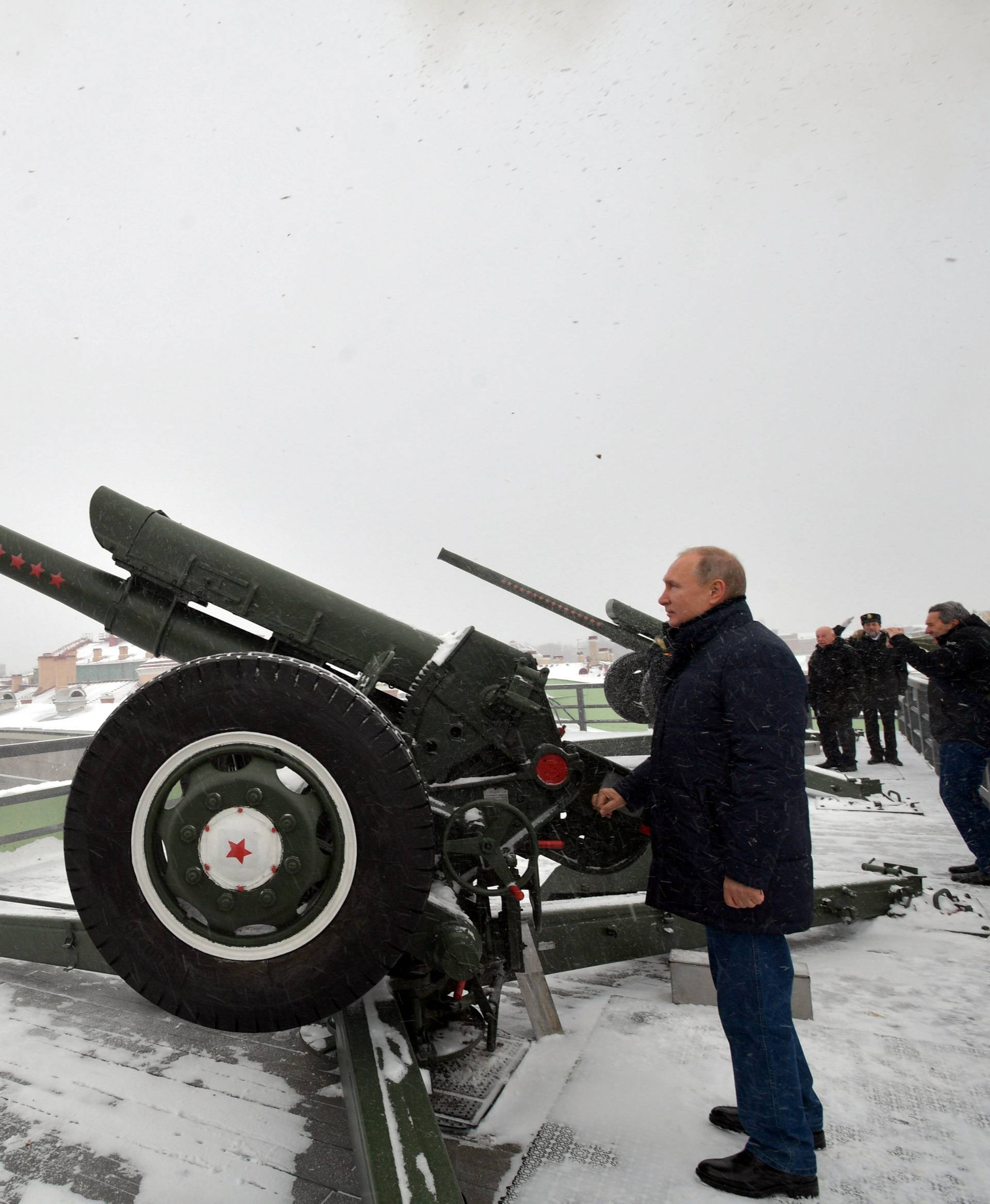 Russian President Putin visits the Peter and Paul Fortress in Saint Petersburg
