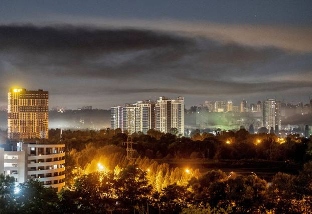 Russian missile strike in Kyiv