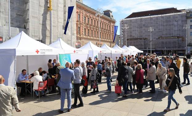 Zagreb: Obilježavanje Svjetskog dana zdravlja na Trgu bana Josipa Jelačića