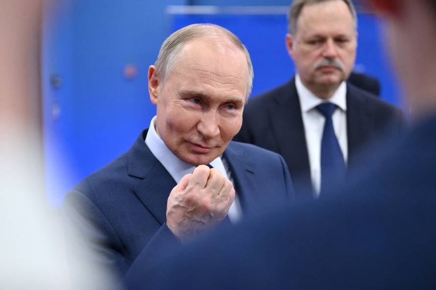 Russian President Putin visits the Bauman Moscow State Technical University