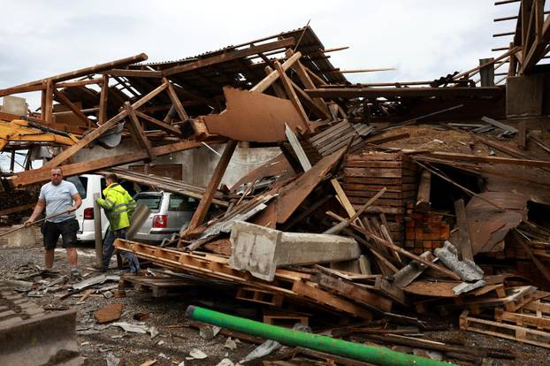 Aftermath of a storm in the village of Komenda