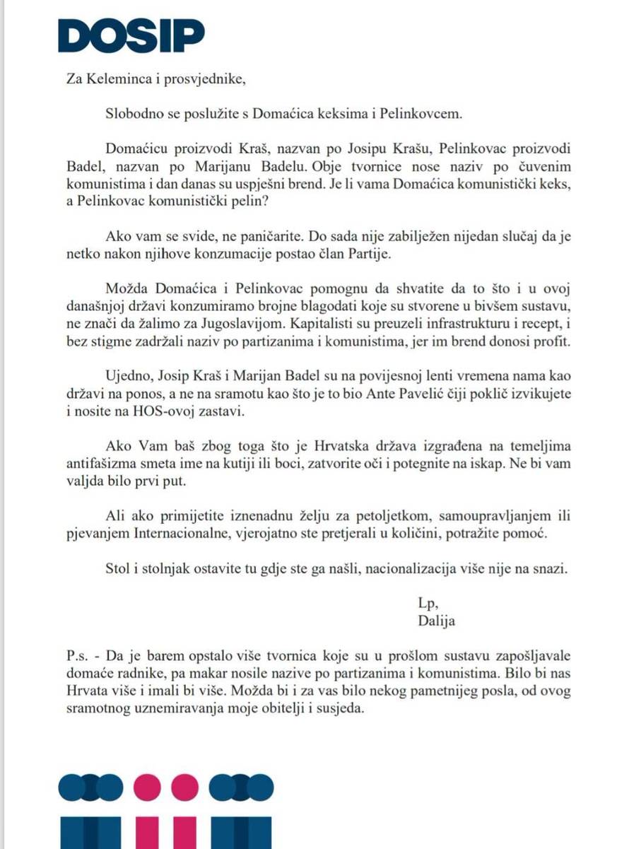 FOTO Keleminec stigao pred stan Dalije Orešković. Ona ga poslužila keksima i pelinom