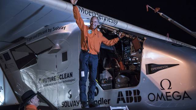 Solar Impulse takeoff from Phoenix Goodyear, Arizona, United States of America