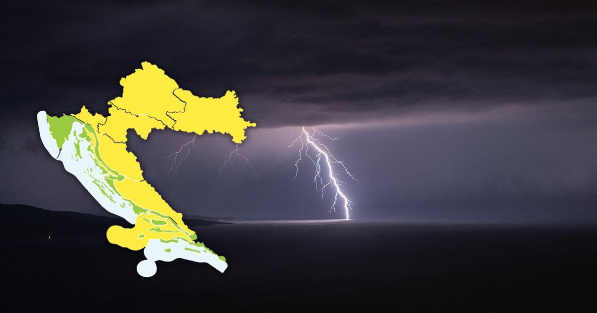 Nastavlja se nestabilno vrijeme, za gotovo cijelu zemlju izdan alarm: Stižu kiša i grmljavina!