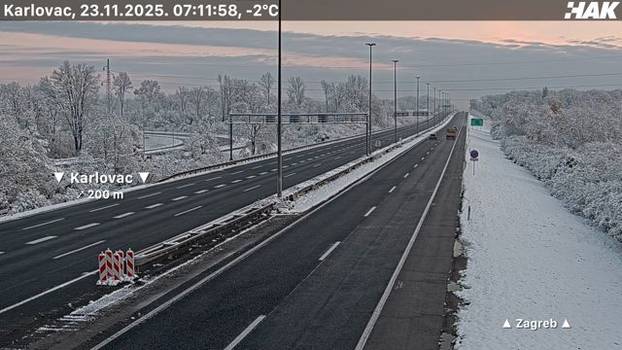HAK: Snijeg ne pada, autoceste su očišćene. Upozorenje za ove dijelove Hrvatske