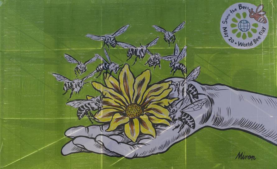Svjetski dan pčela u Zagrebu – umjetnički rad na Slavonskoj aveniji