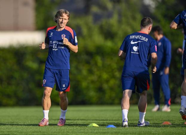 Zagreb: Trening nogometaša hrvatske nogometne reprezetacije