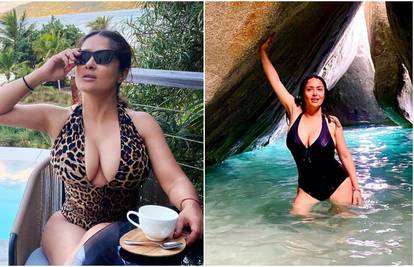 Glumica Salma Hayek istaknula bujne atribute u leopard badiću