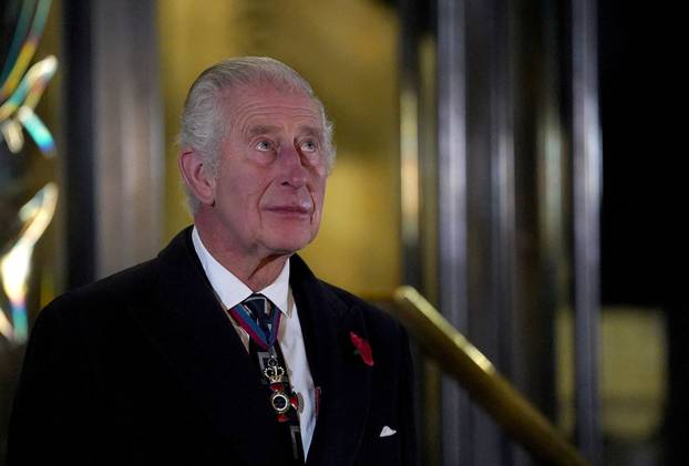 Britain's King Charles and Queen Camilla attend the Royal British Legion Festival of Remembrance, in London