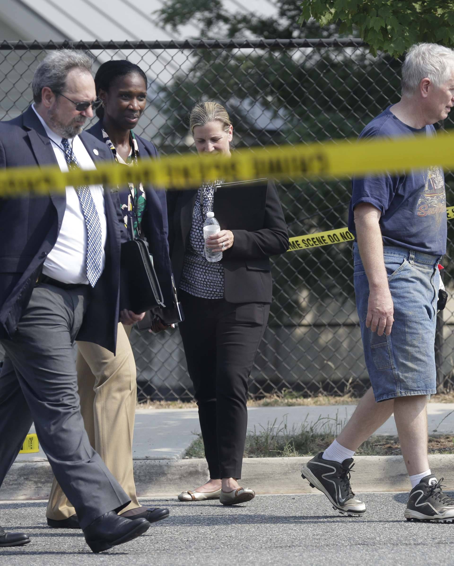 U.S. Congressman Brooks departs after talking to reporters following shooting near Washington in Alexandria