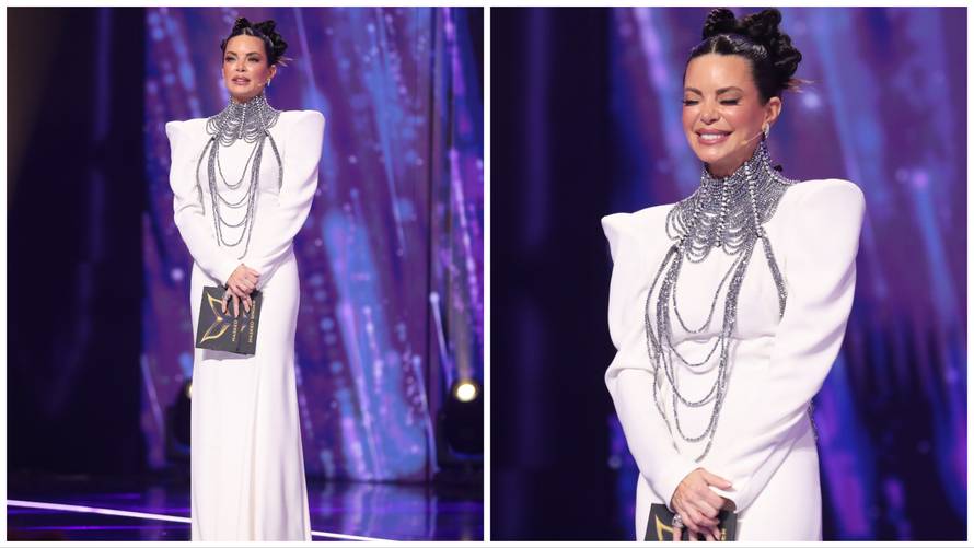 Glamurozno i otmjeno: Nikolina Pišek u bijeloj haljini do poda zablistala u polufinalnoj večeri