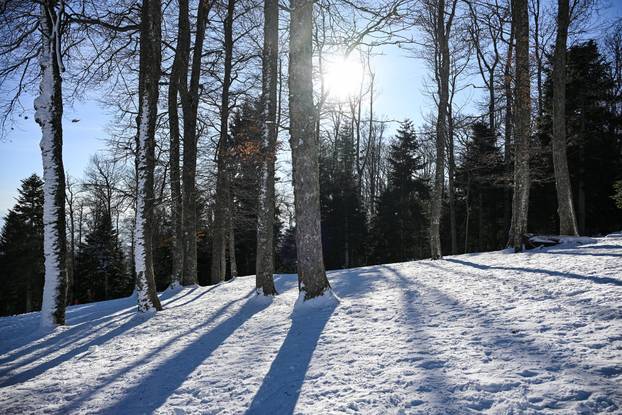 Sunčano novogodišnje jutro na Sljemenu