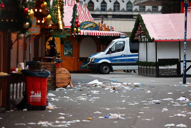 Aftermath of Christmas market attack, in Magdeburg