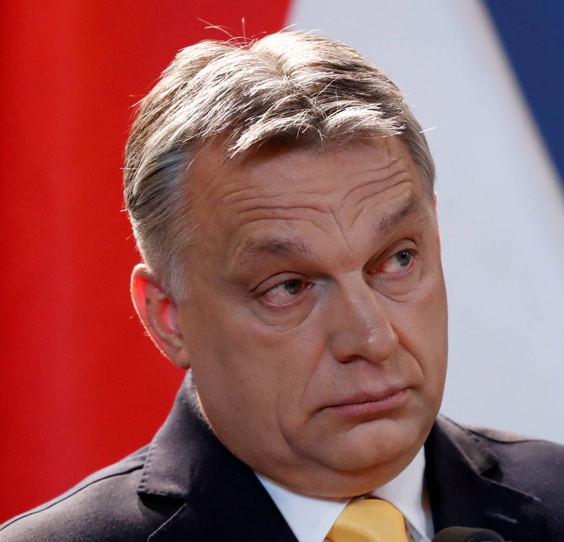 FILE PHOTO: Hungarian Prime Minister Viktor Orban speaks during a press conference in Budapest