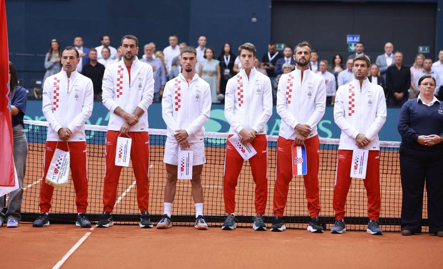 Osijek: Prvi dan Davis Cupa između Hrvatske i Francuske