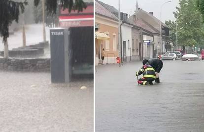 Jako nevrijeme pogodilo Novu Gradišku: 'Voda je do koljena, automobil je zapeo na cesti'