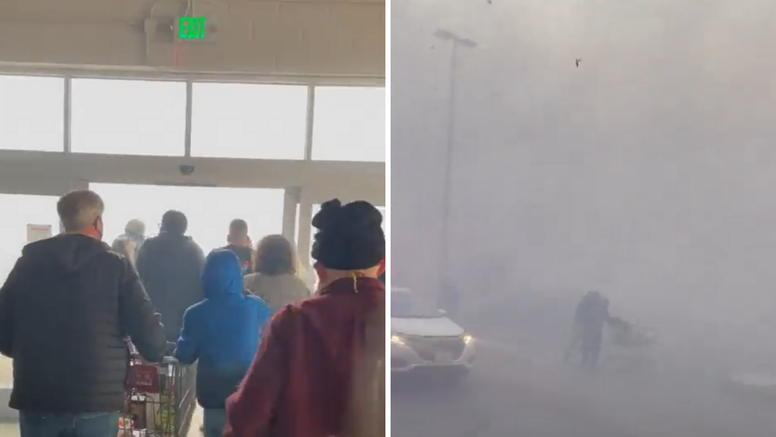 Dramatična snimka: Izašli su iz trgovačkog centra u dim. Vatra guta sve, čuju se glasne sirene