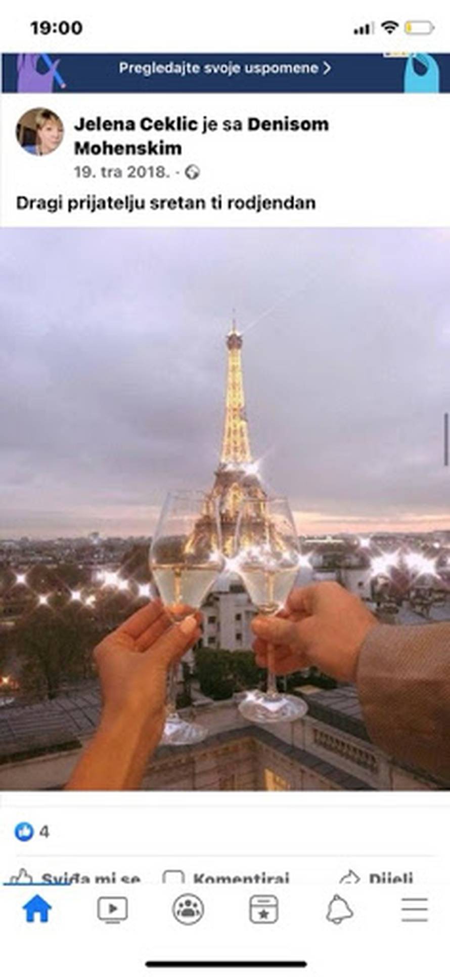 Uhićena Čeklić kralju Adventa Denisu Mohenskom: 'Dragi prijatelju, sretan ti rođendan'