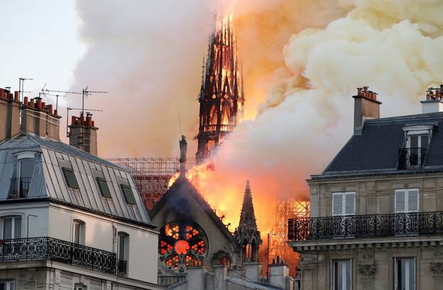 Fire at Notre Dame Cathedral in Paris