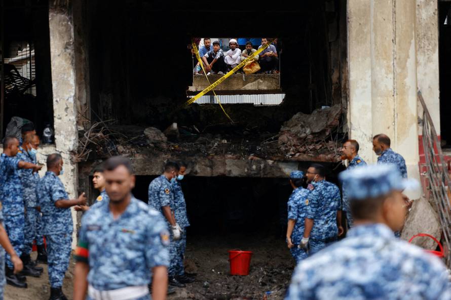 Air Force training aircraft crashed into Milestone College campus, in Dhaka