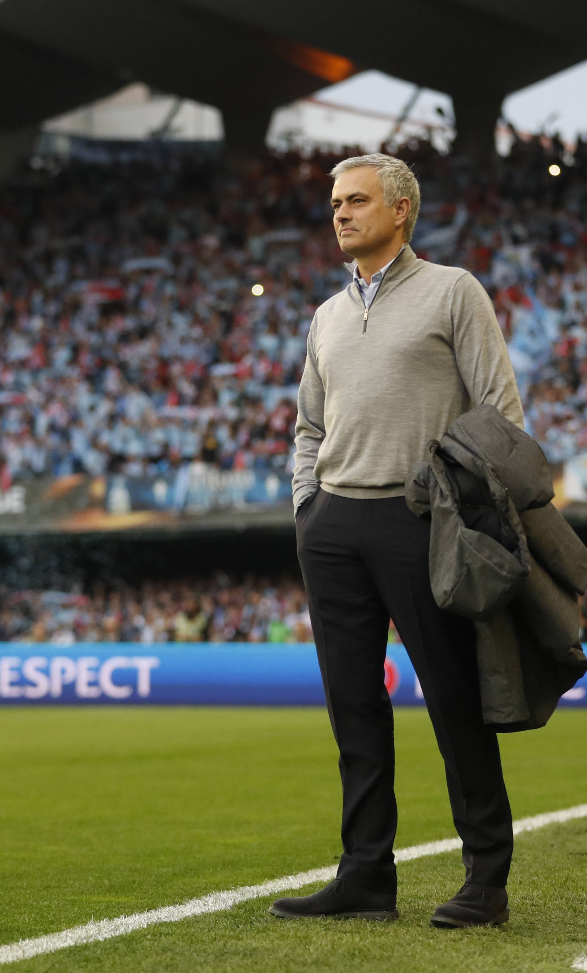 Manchester United manager Jose Mourinho before the match