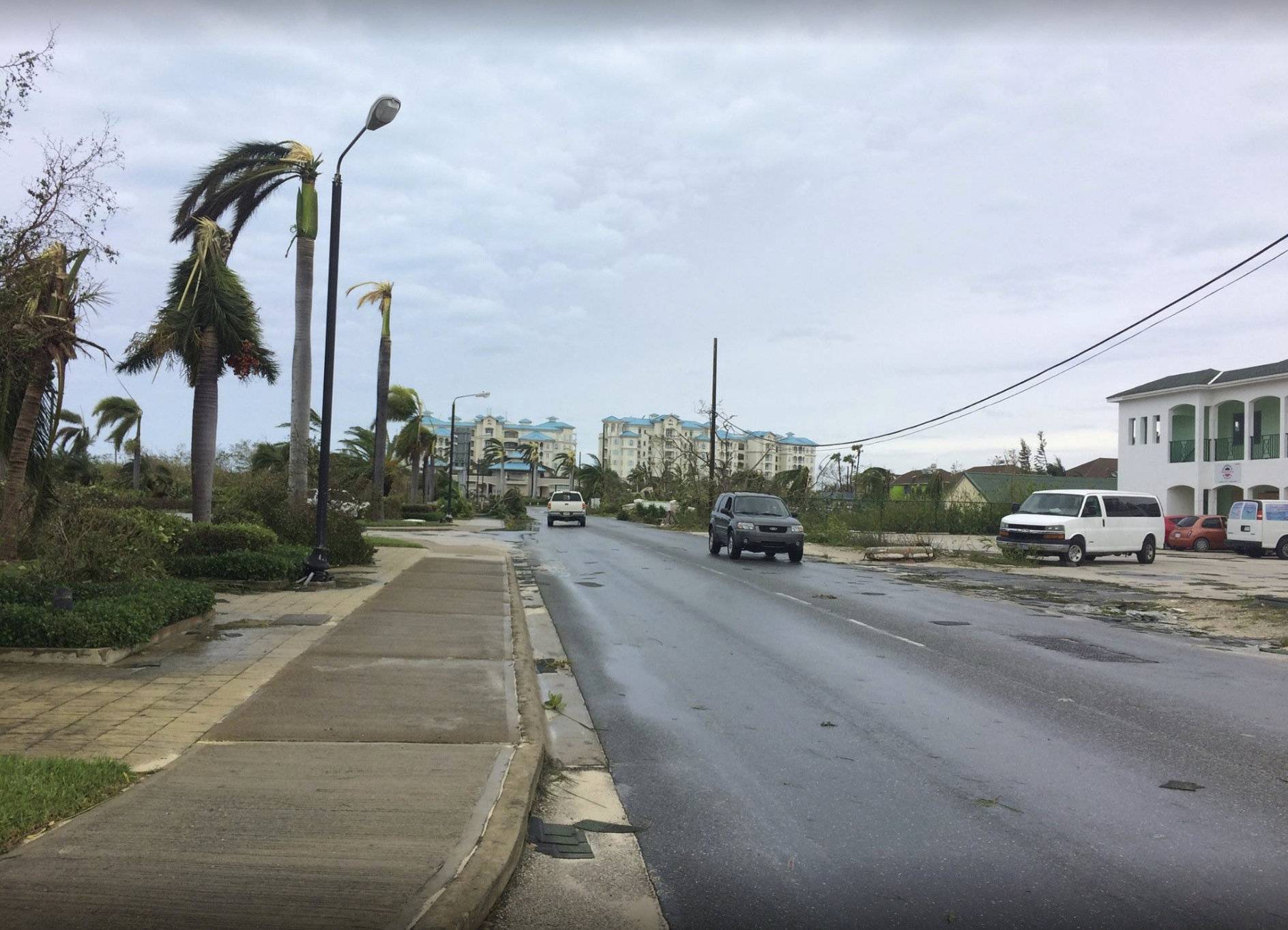 General view of damage left by Hurricane Irma in Providenciales, in the Turks and Caicos Islands