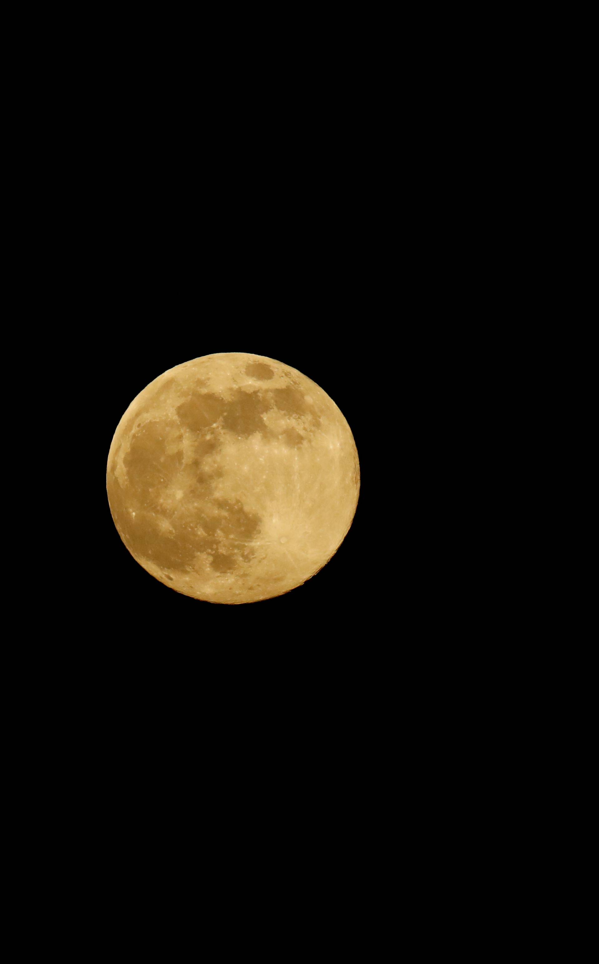 The Supermoon visible over Newtownards