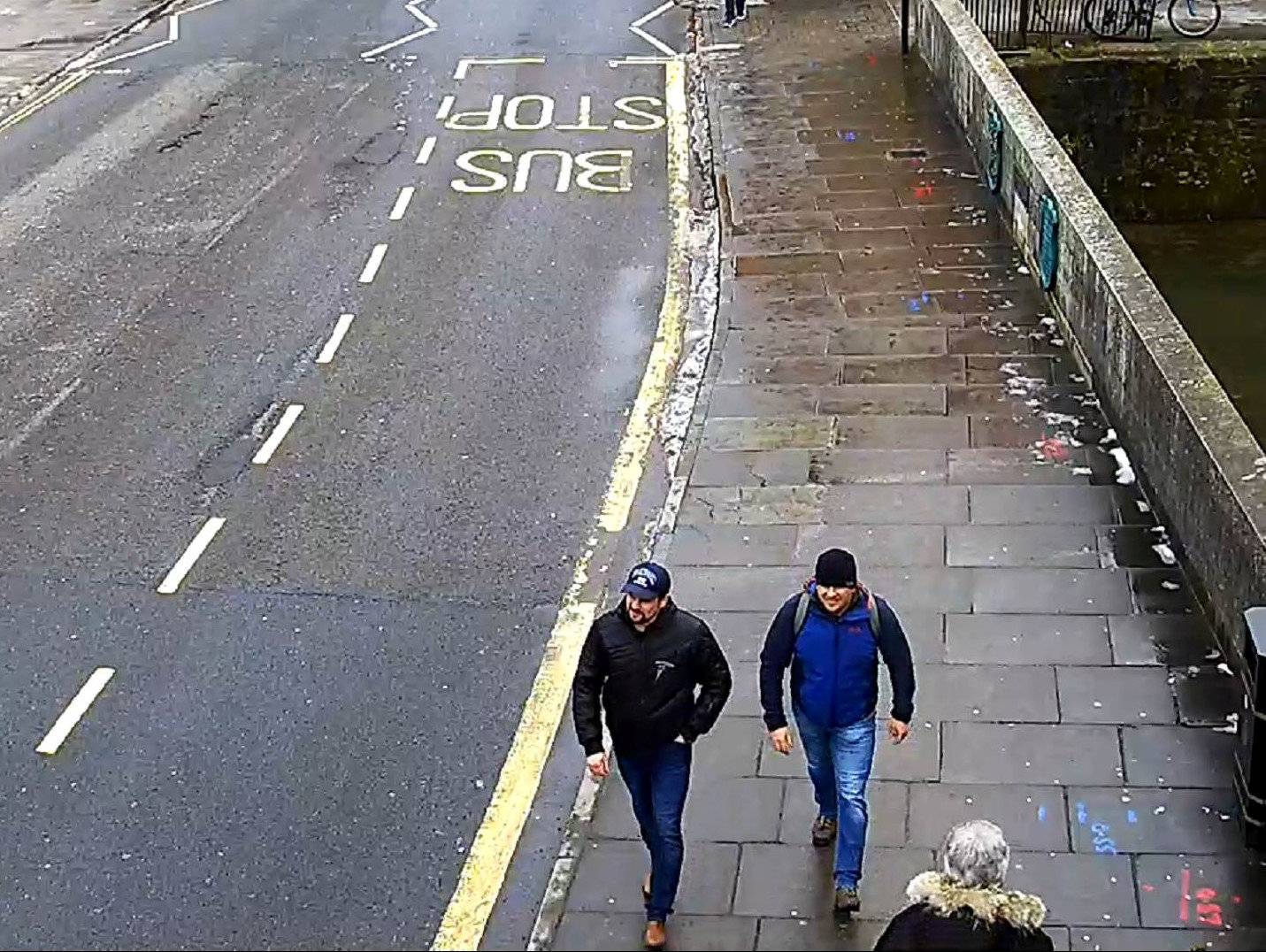 Alexander Petrov and Ruslan Boshirov, who were formally accused of attempting to murder former Russian spy Sergei Skripal and his daughter Yulia in Salisbury, are seen on CCTV in an image handed out by the Metropolitan Police in London