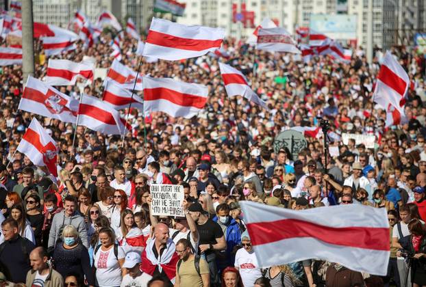 Opposition demonstration to protest against presidential election results in Minsk