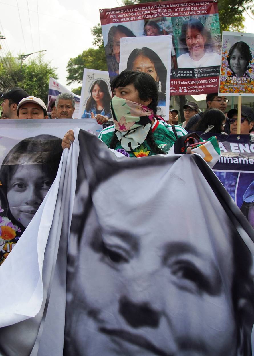 Protest march ahead of the opening match of the 2026 FIFA World Cup, in Mexico City