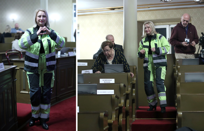 Zastupnica iz Bandićeve stranke došla u gradsku Skupštinu u radnom odijelu Čistoće