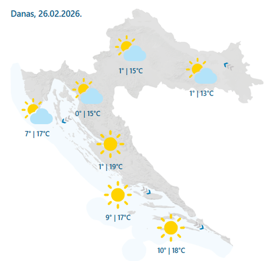 Temperature do 19°C, vikend još topliji, a onda od idućeg tjedna stiže nova promjena vremena
