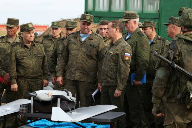 Russia's Security Council deputy head Medvedev meets military personnel in Ulyanovsk region