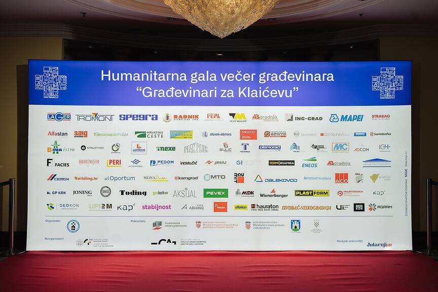 Gala večer u Westinu za Klaićevu: 'Građevinari su pokazali veliko srce za djecu'