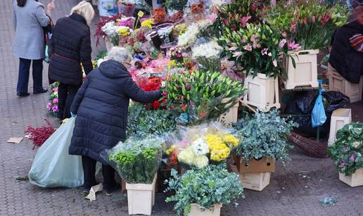 FOTO Ponuda cvijeća uoči Svih svetih u Zagrebu i Šibeniku