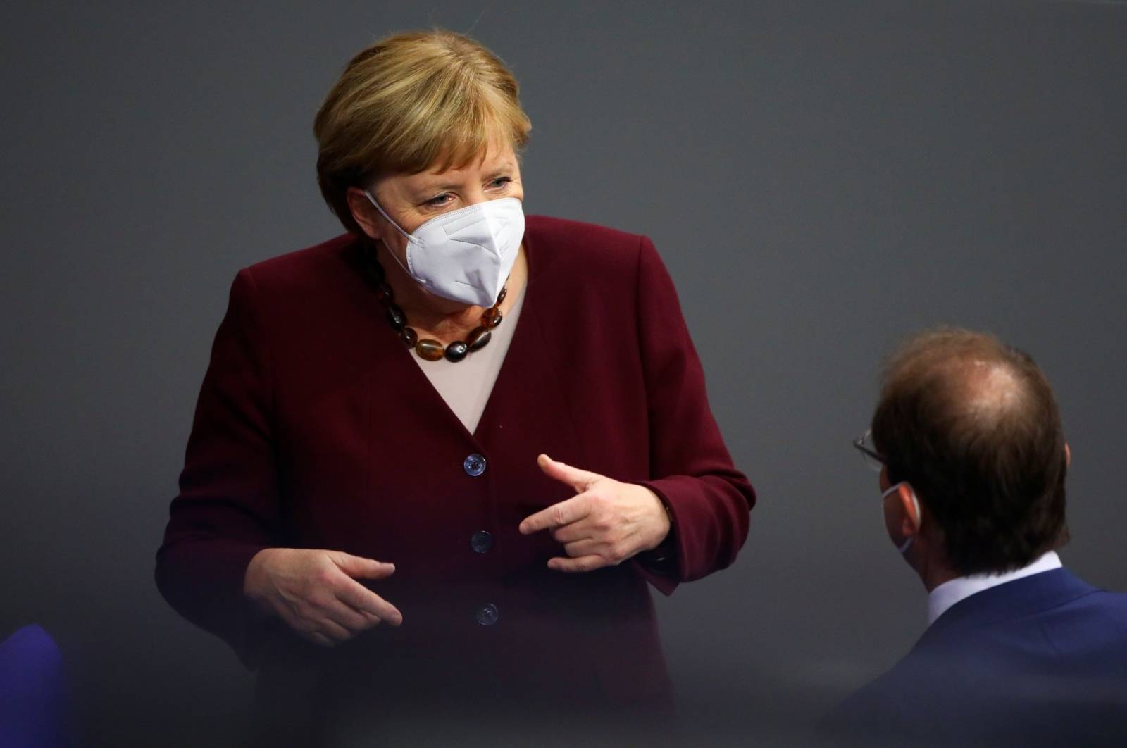 German Chancellor Angela Merkel delivers a speech on the government's response to the coronavirus disease (COVID-19) pandemic in Berlin