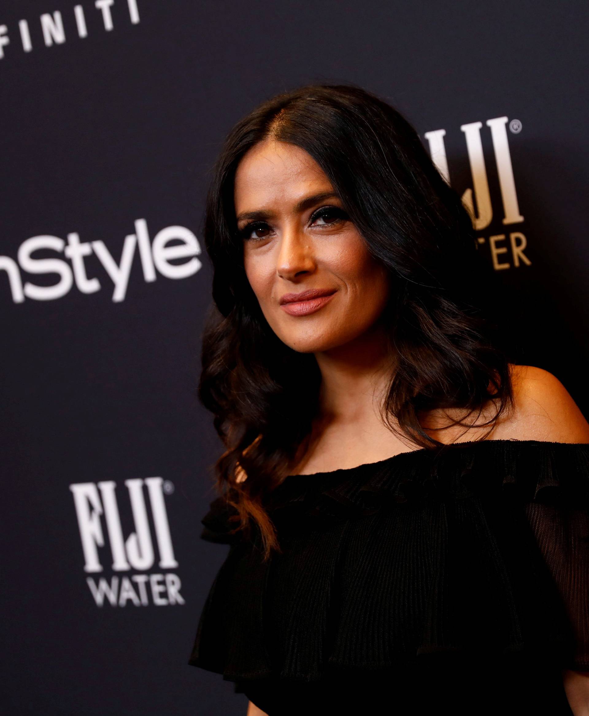 FILE PHOTO: Actor Hayek attends the Hollywood Foreign Press Association (HFPA) and InStyle celebration of the 75th Annual Golden Globe Awards season at Catch LA in West Hollywood