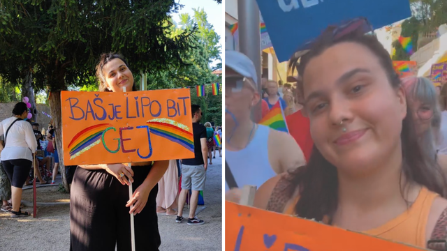 Maja iz 'Života na vagi' pozirala s transparentom na Prideu u Splitu: 'Baš je lijepo biti gay'