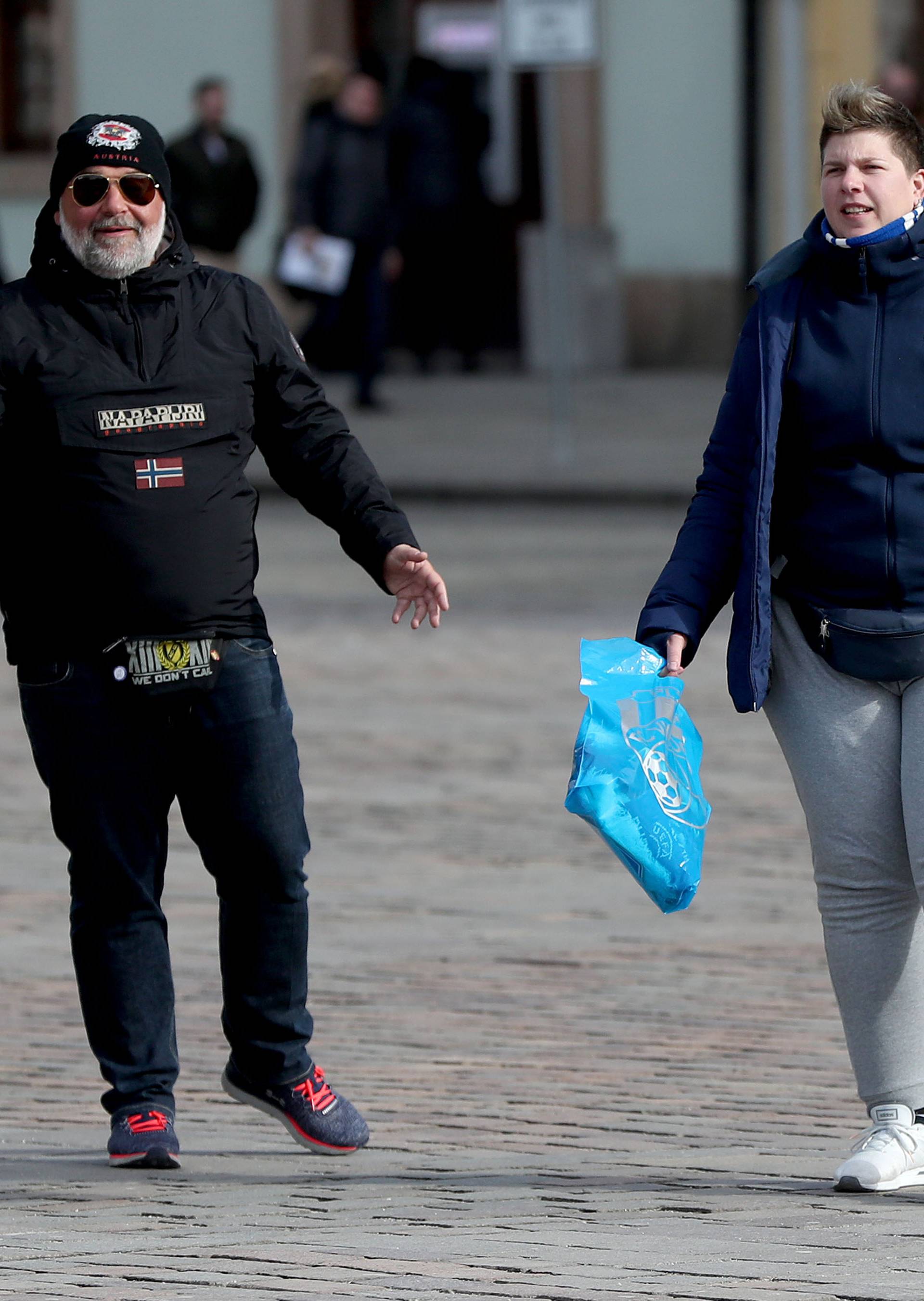 NavijaÄi Dinama u centru Plzena uoÄi utakmice UEFA Europa lige protiv Viktorie Plzen