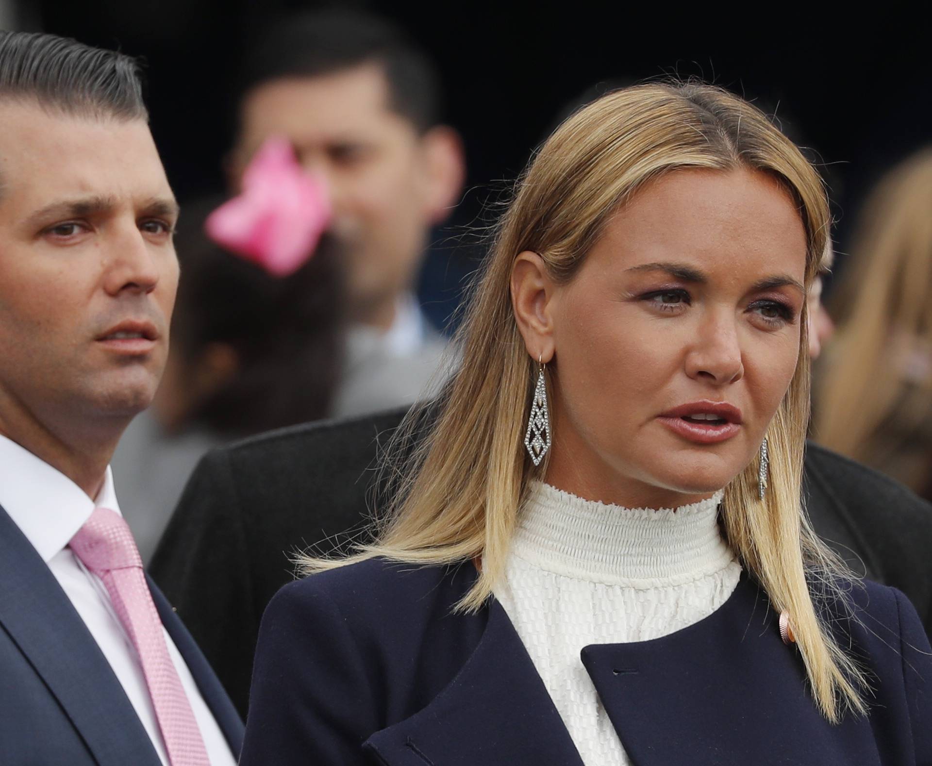 Vanessa Trump attends the annual White House Easter Egg Roll with her estranged husband Donald Trump Jr on the South Lawn of the White House in Washington