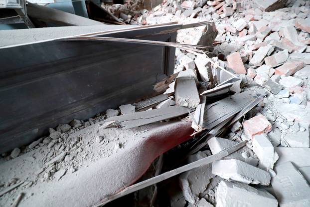 Zagreb: Bazilika Presvetog Srca Isusovog u Palmotićevoj ulici koja je uništena u potresu