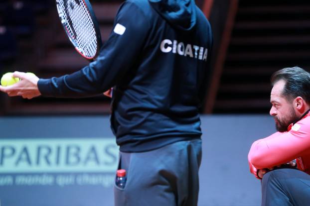 Lille: Reprezentacija Hrvatske na treningu spremna za finale Davis Cupa