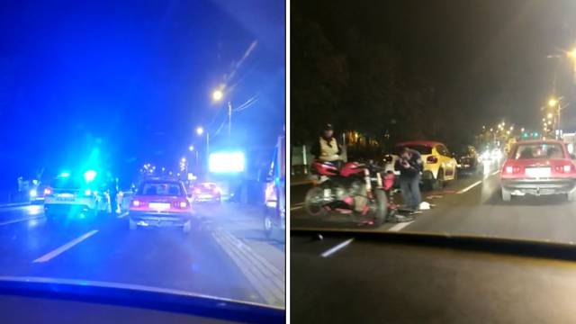 Nesreća u Zagrebu: Sudarili se 2 auta i motorist, ima ozlijeđenih
