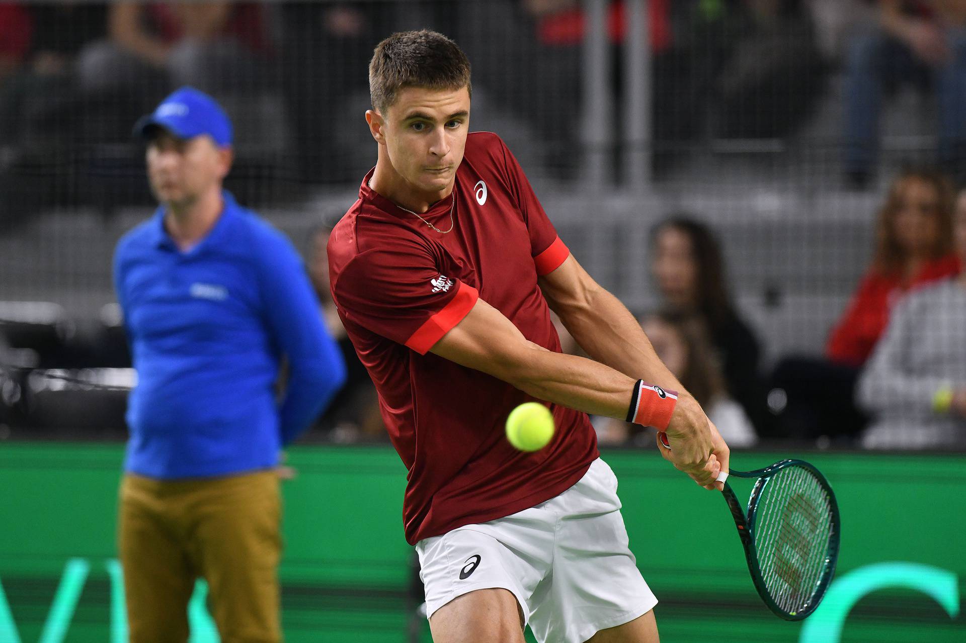 Varaždin: Davis Cup, meč Duje Ajduković - Bergs Zizou