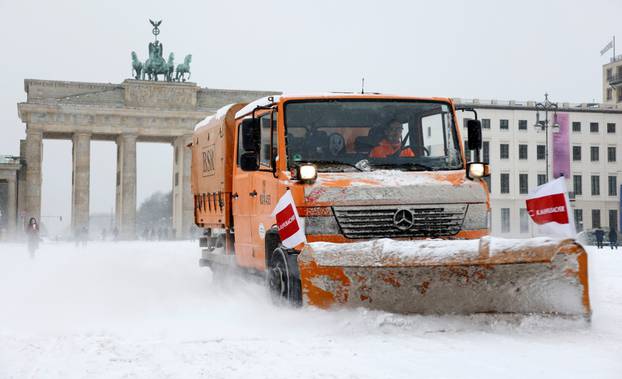 Heavy snowfall in Germany