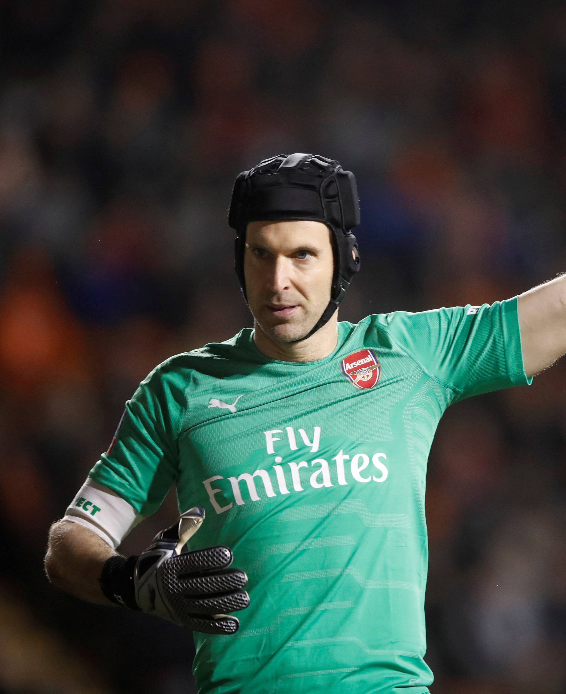 FILE PHOTO: Arsenal's Petr Cech at Bloomfield Road, Blackpool, Britain - January 5, 2019