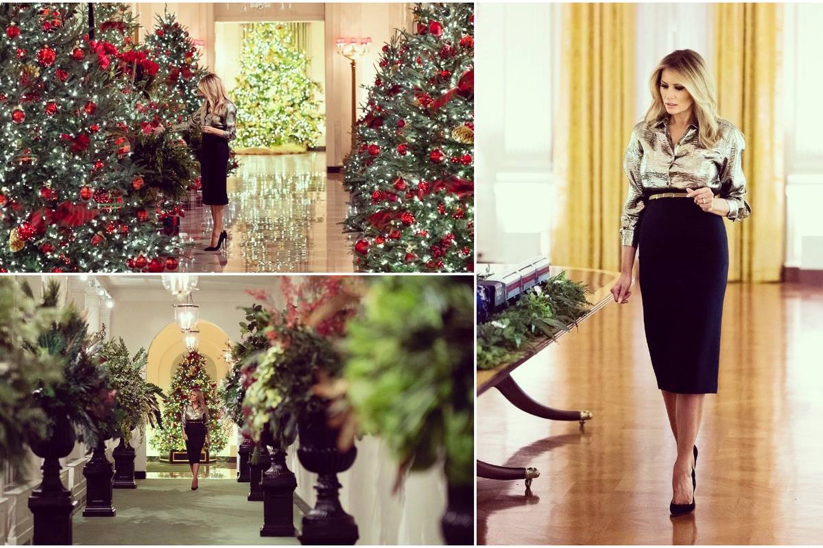 Melania okitila Bijelu kuću u božićnom duhu, u komentarima je trolaju zbog njezinih psovki