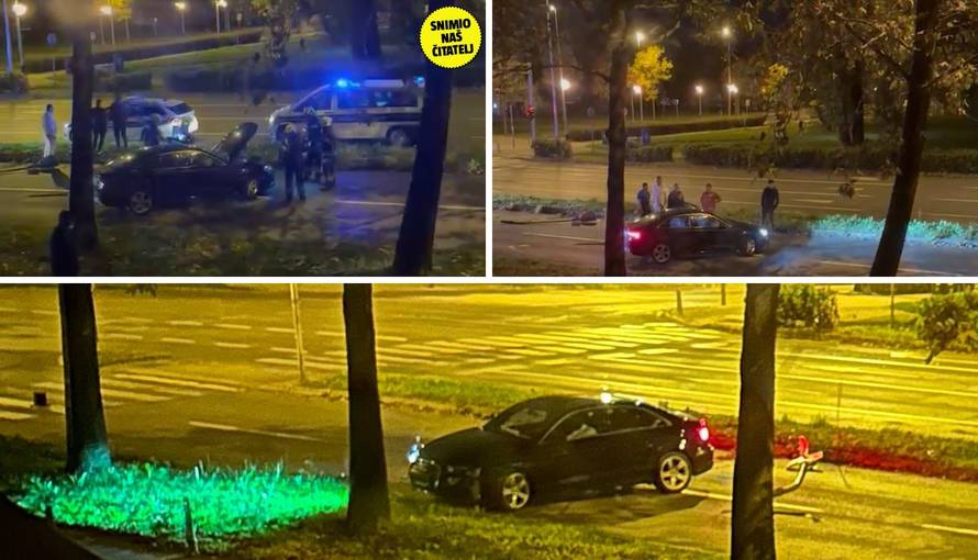 VIDEO Krš i lom u Borovju. Pijan je autom 'pokupio' semafor i znakove: 'Nije htio izaći van...'