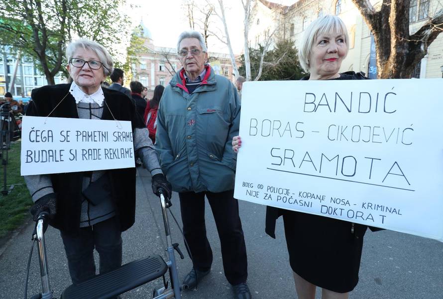 Zagreb: Organiziran prosvjed protiv dodjele poÄasnog doktorata Milanu BandiÄu
